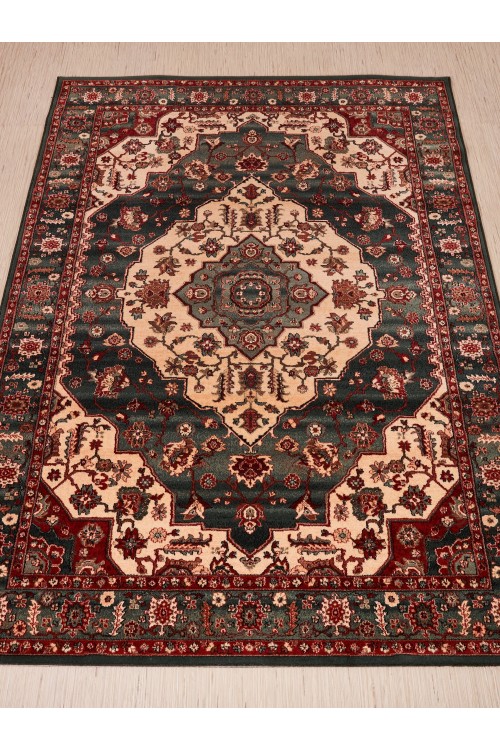 Бельгийские шерстяные ковры Kashqai-Shapur 4377-400 Бирюзовый